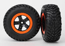 5863R TRAXXAS  TIRES & WHEELSS1 COMPOUND SCT BLK ORG BEADLOCK DUAL PROFILE