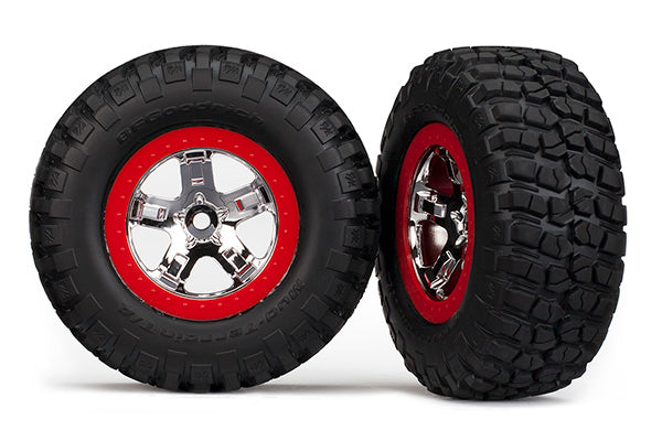 5869 TRAXXAS TIRES & WHEELS ASS GLUED(2) (2WD FRONT)