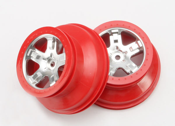 5872A TRAXXAS WHEELS SATIN CHROME RED