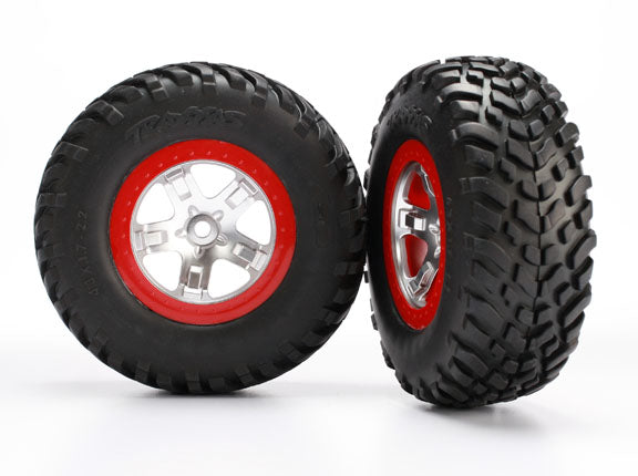 5873R TRAXXAS TYRES AND WHEELS ASSY ULTRA SOFT