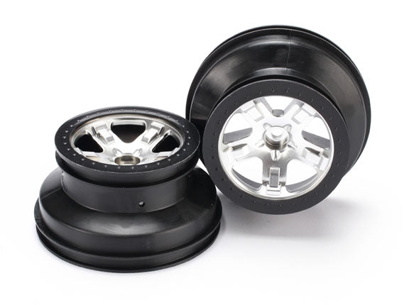 5874X TRAXXAS WHEELS SCT SATIN CHROME BLACK