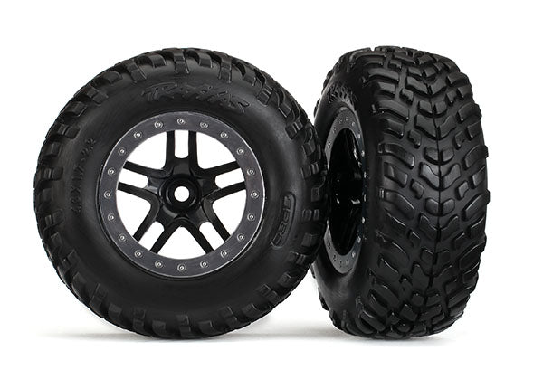 5890 TRAXXAS  TIRES &AMP; WHEELS SCT SPLIT-SPOKE BLACK