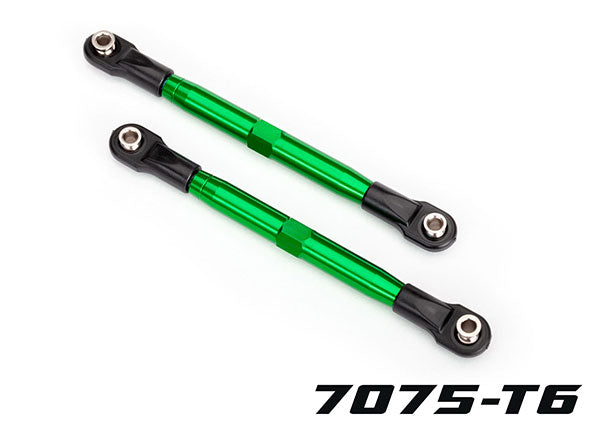 6742G TRAXXAS TOE LINKS (TUBES GREEN-ANOD 7075-T6 ALUM) (87MM) (2)/ ROD ENDS (4)/ ALUM WRENCH (1)