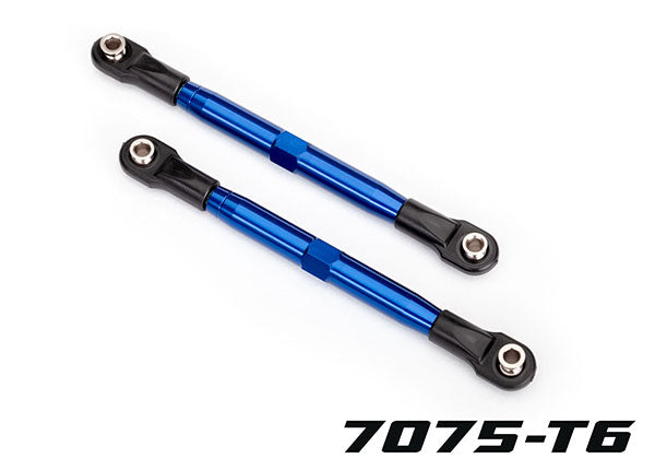 6742X TRAXXAS TOE LINKS (TUBES BLUE-ANOD 7075-T6 ALUM) (87MM) (2)/ ROD ENDS (4)/ ALUM WRENCH (1)