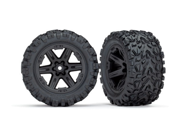 6774 TRAXXAS TIRES & WHEELS ASSEM. 2.8RXT BLK TALON EXTRM TIRES (2)