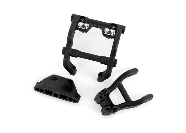 6777X TRAXXAS WHEELIE BAR MOUNTS/ REAR SKIDPLATE (FITS 4WD STAMPED)