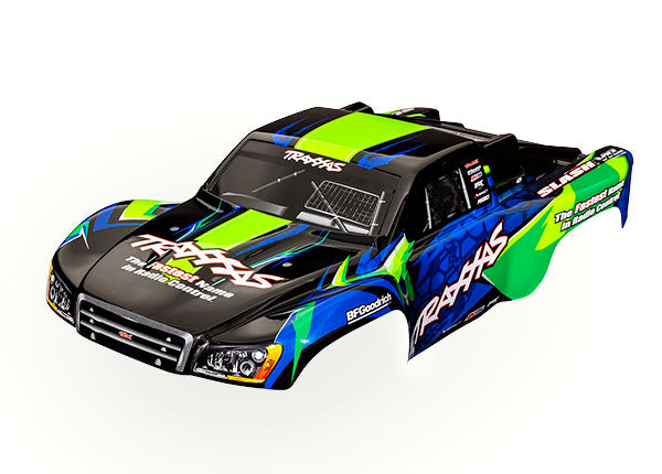 6812G TRAXXAS BODY, SLASH VXL 2WD, GREEN & BLUE