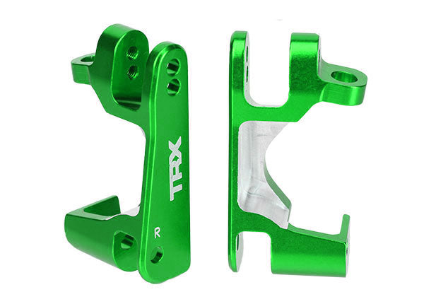 6832G TRAXXAS  CASTER BLOCKS GREEN-ANOD L&R