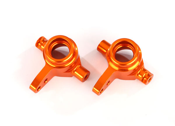 6837A TRAXXAS STEERING BLOCKS 6061-T6 ALUM ORANGE-ANOD L&R