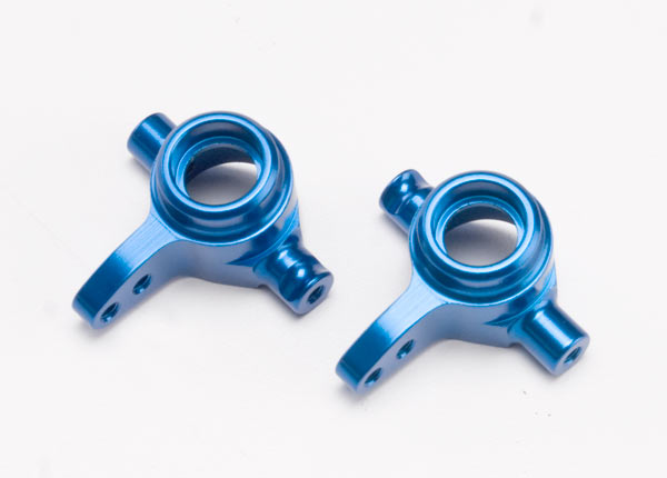 6837X TRAXXAS STEERING BLOCKS LEFT AND RIGHT BLUE ANODIZED SLASH