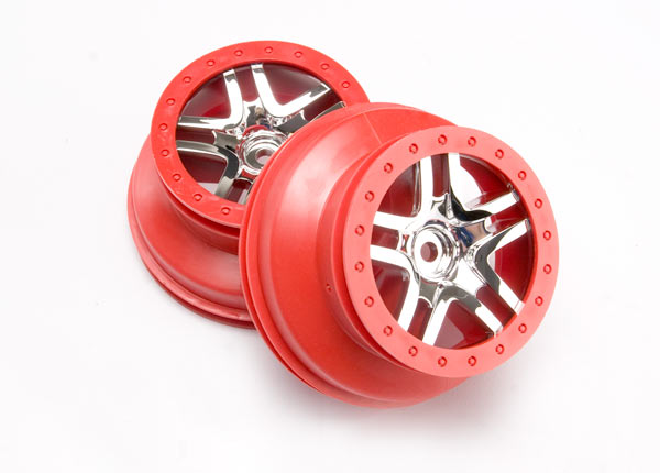 6872A TRAXXAS WHEELS CHROME DUAL PROFILE SLASH