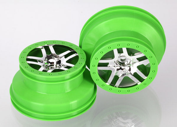 6872X TRAXXAS WHEELS SCT SPLIT-SPOKE CHR GR BEADLOCK