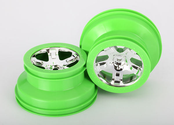 6875 TRAXXAS SCT CHROME GREEN BEADLOCK