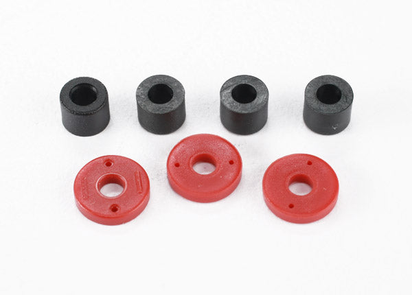 7067 TRAXXAS PISTON DAMPER (2X0.5MM HOLE RED) (4)/ TRAVEL LIMITERS (4)