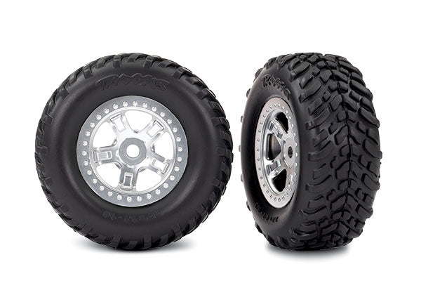 7073 TRAXXAS TYRES AND WHEELS ASSY GLUED