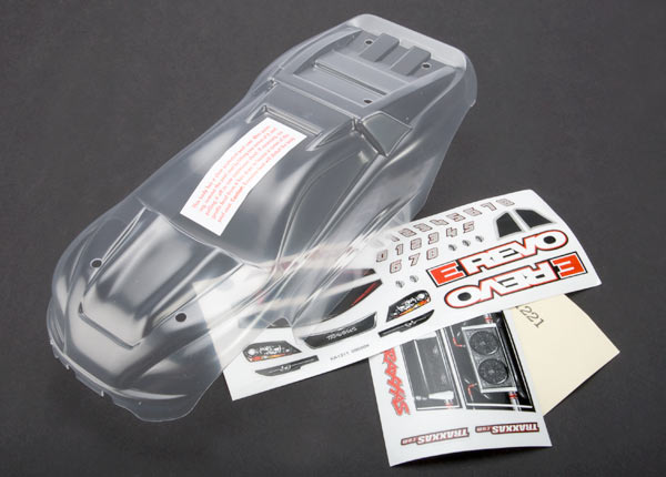 7111 TRAXXAS  BODY E-REVO CLEAR