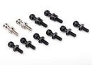 7540X TRAXXAS PIVOT BALLS: BLK (6) LONG (2)