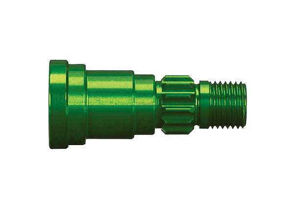 7753G TRAXXAS STUB AXLE ALUMN (GREEN-ANODIZED)(1) USE WITH #7750