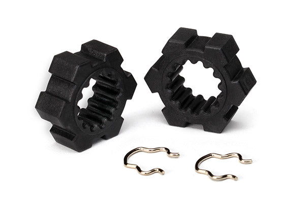 7756 TRAXXAS WHEEL HUBS HEX/HEX CLIPS (2)