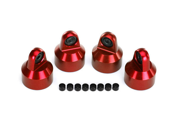 7764R TRAXXAS SHOCK CAPS ALUMINIUM (RED)