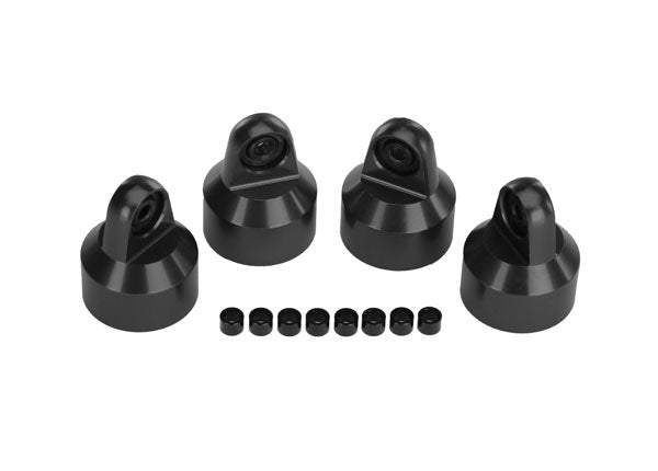 7764X TRAXXAS SHOCK CAPS ALUM (HARD-ANODIZED PTFE-COATED) GTX SHOCKS (4)/ SPACERS (8)