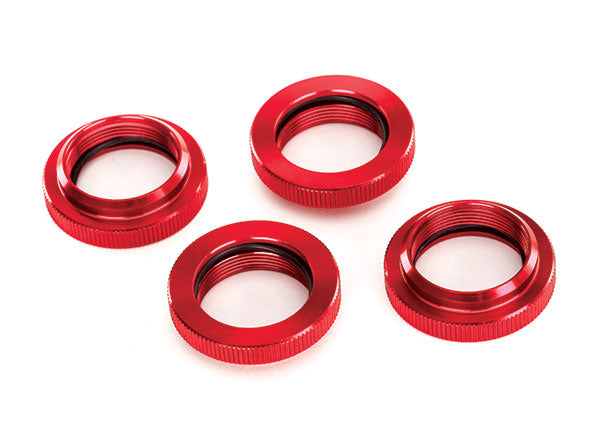 7767R TRAXXAS SPRING RETAINER (ADJUST) RED-ANOD ALUMIN