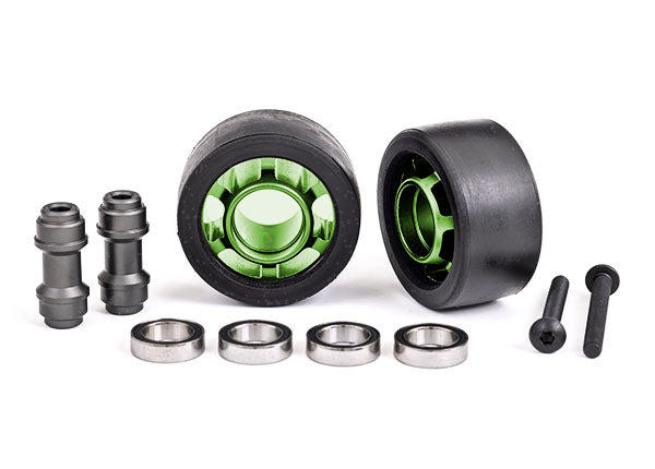 7775G TRAXXAS WHEELS WHEELIE BAR 6061-T6 ALUM(GRN-ANOD)(2)