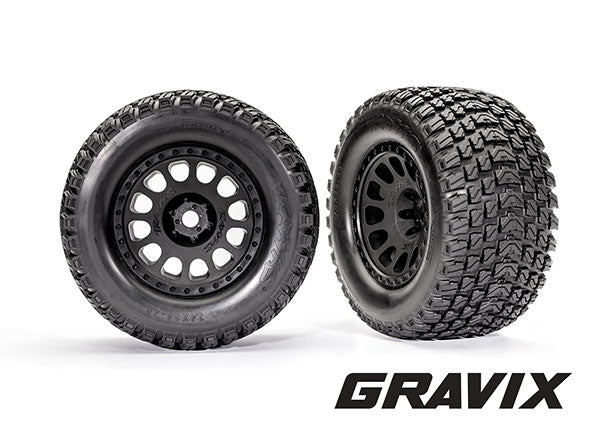 7872 TRAXXAS T&W XRT RACE BLK WHL GRVX TIRE