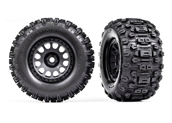 7876 TRAXXAS T&W XRT RC BLK WHL SLDHMR TIRE