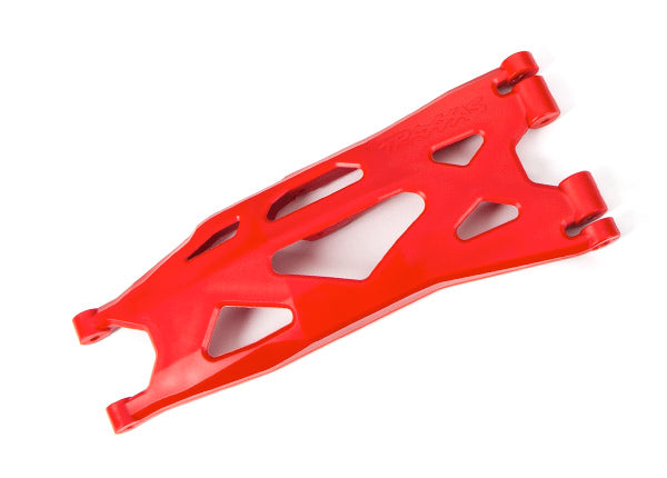 7893R TRAXXAS SUSPENSION ARM LOWER RED (1) (RIGHT F OR R)