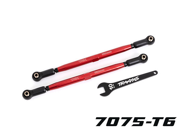 7897R TRAXXAS TOE LINKS FRONT (TUBES RED-ANOD 7075-T6 ALMNM) (2)