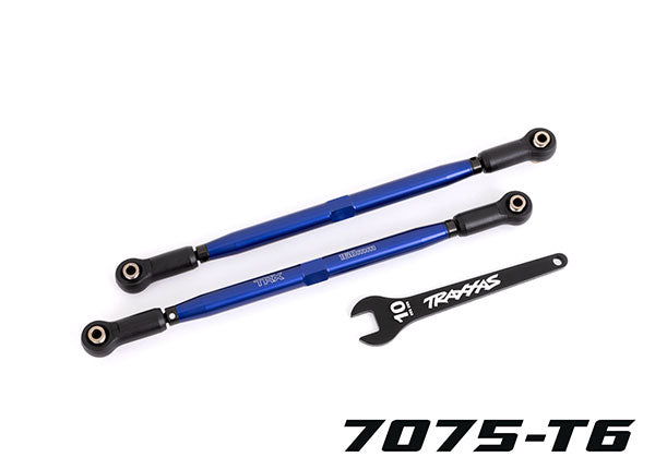 7897X TRAXXAS TOE LINKS FRONT (TUBES BLUE-ANOD 7075-T6 ALUMIN) (2)