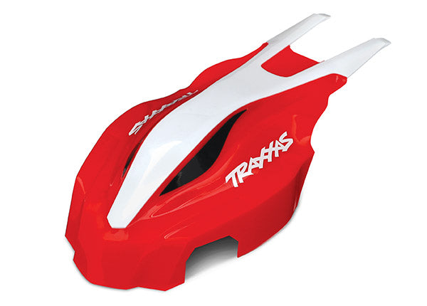 7911 TRAXXAS CANOPY FRONT RED/WHITE ATON