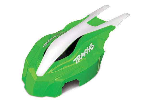 7914 TRAXXAS CANOPY FRONT GREEN/WHT ATON