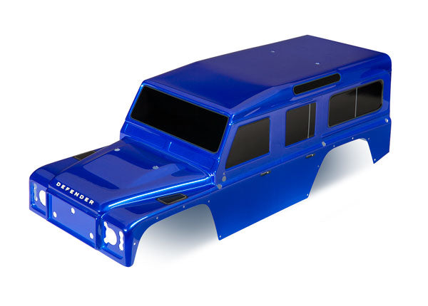 8011T TRAXXAS BODY LAND ROVER DEFENDER BLUE (PAINTED)/ DECALS