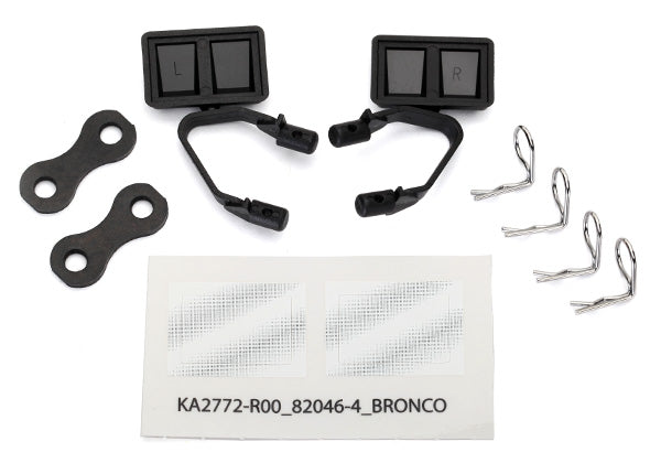 8073 TRAXXAS MIRRORS SIDE BLACK (L&R) RETAINERS (2)