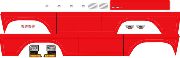 8078R TRAXXAS DECAL SHEET BRONCO RED