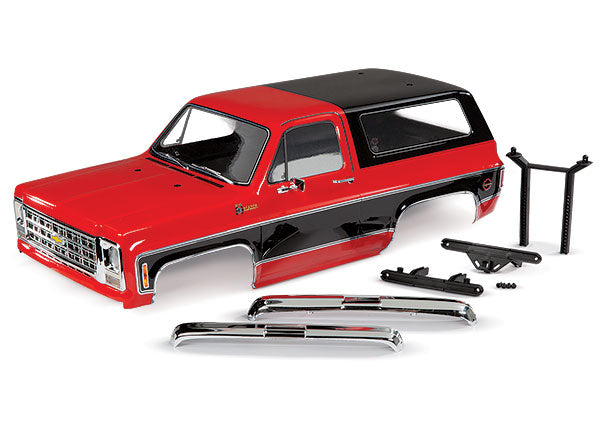 8130R TRAXXAS BODY CHEVROLET BLAZER (1979) COMPLETE (RED)