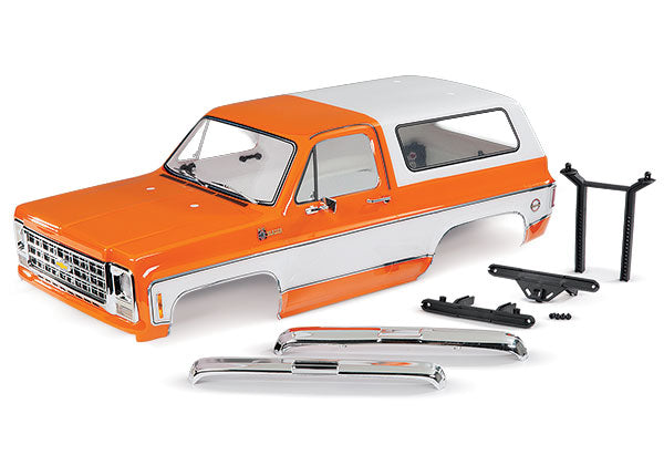 8130X TRAXXAS BODY CHEVROLET BLAZER (1979) COMPLETE (ORANGE)