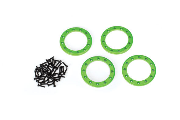 8169G TRAXXAS BEADLOCK RINGS GREEN 1.9 ALUMIMUM (4)