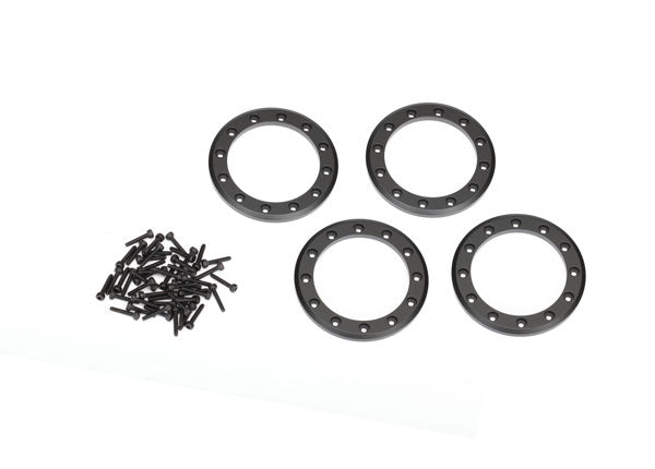 8169T TRAXXAS BEADLOCK RINGS BLACK 1.9 ALMN (4) 2X10 CS (48)