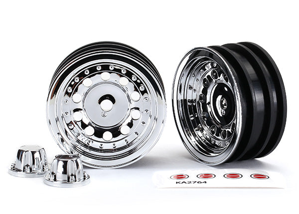 8175 TRAXXAS WHEELS 1.9 CHR (2)/ CENTER CAPS (2)