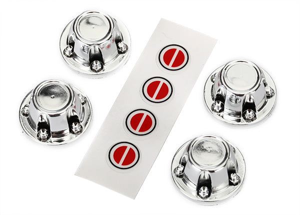 8176 TRAXXAS CENTER CAPS WHEEL (CHROME) (4)