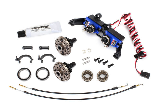 8195 TRAXXAS DIFFERENTIAL LOCKING FRONT & REAR WITH T-LOCK CABLES & SERVO