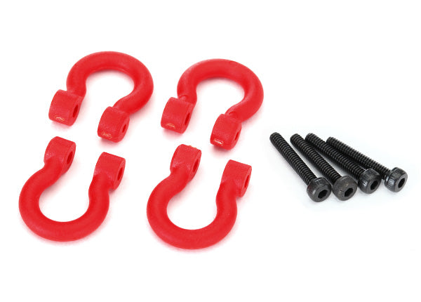 8234R TRAXXAS BUMPER D-RINGS RED (F OR R)