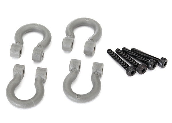 8234 TRAXXAS BUMPER D-RINGS GREY (F OR R)