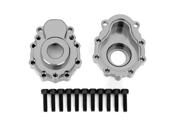 8251A TRAXXAS PORTAL HOUSINGS OUTER 6061-T6 ALUM CHARCOAL GRAY-ANOD (2)