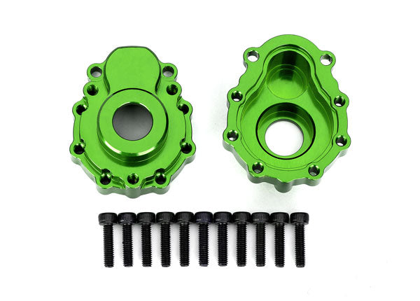 8251G TRAXXAS PORTAL HOUSINGS OUTER 6061-T6 ALUM GREEN-ANOD (2)