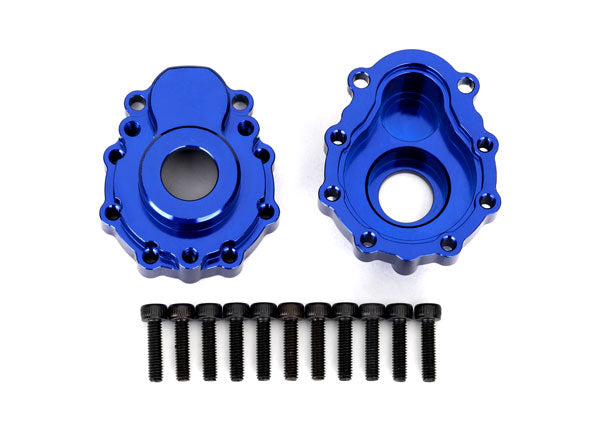 8251X TRAXXAS PORTAL HOUSINGS OUTER 6061-T6 ALUM BLUE-ANOD) (2)