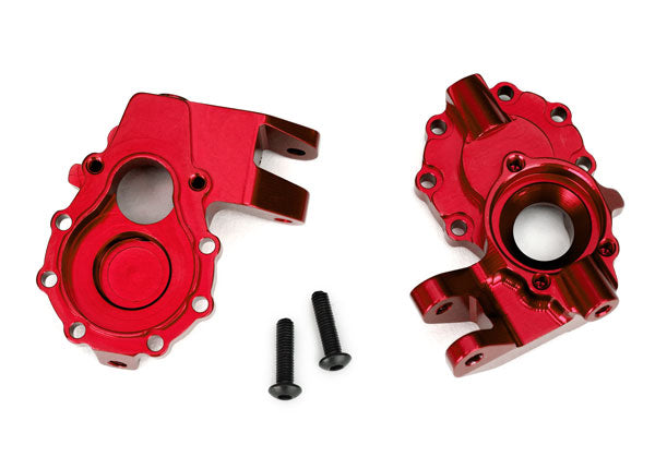 8252R TRAXXAS PORTAL HOUSINGS INNER FRONT 6061-T6 ALUM RED-ANOD (2)